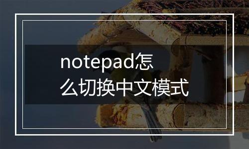 notepad怎么切换中文模式