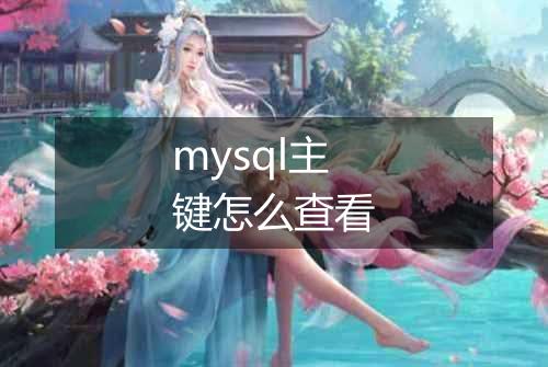 mysql主键怎么查看