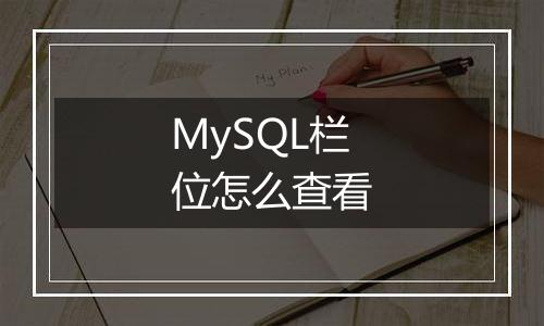 MySQL栏位怎么查看