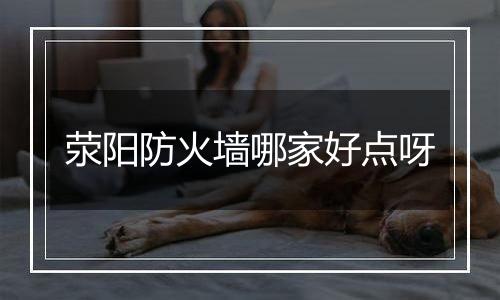 荥阳防火墙哪家好点呀