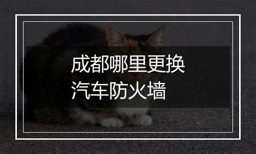 成都哪里更换汽车防火墙