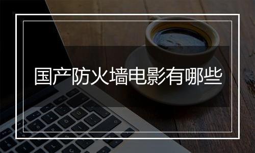 国产防火墙电影有哪些