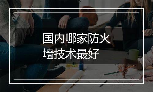 国内哪家防火墙技术最好
