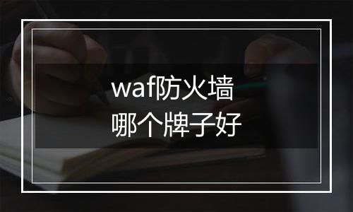 waf防火墙哪个牌子好