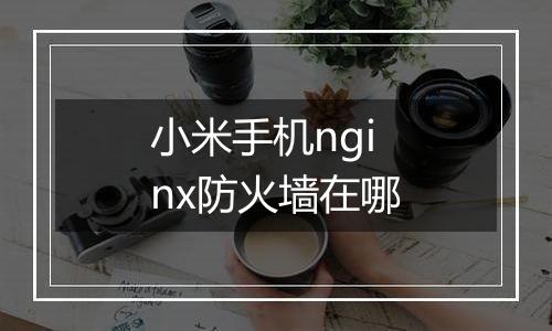 小米手机nginx防火墙在哪