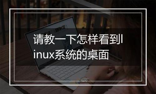 请教一下怎样看到linux系统的桌面