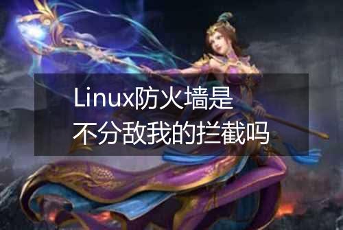 Linux防火墙是不分敌我的拦截吗