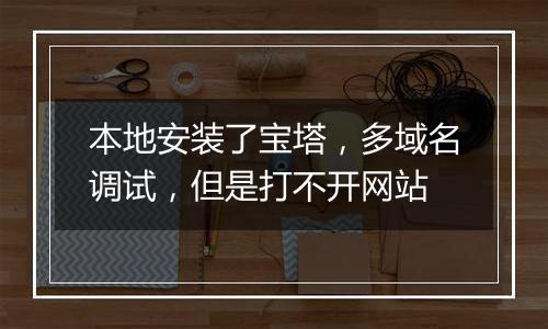本地安装了宝塔,多域名调试,但是打不开网站