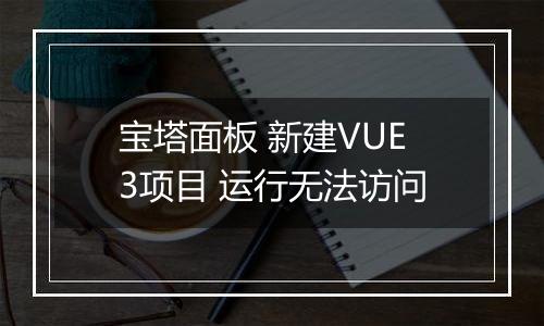 宝塔面板 新建VUE3项目 运行无法访问