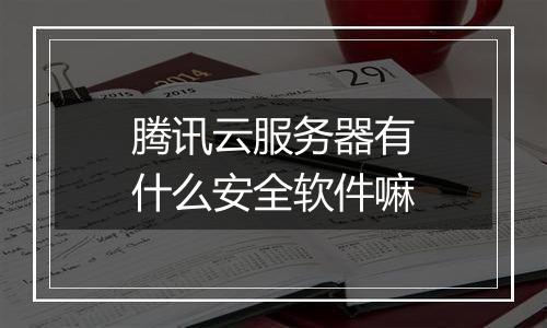 腾讯云服务器有什么安全软件嘛