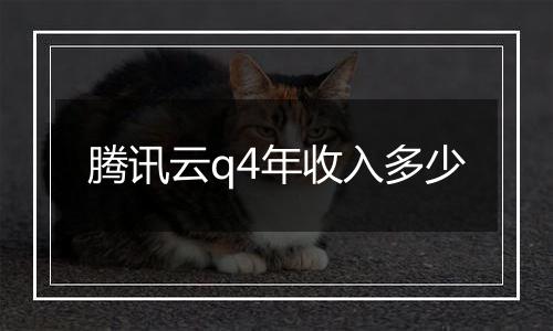 腾讯云q4年收入多少