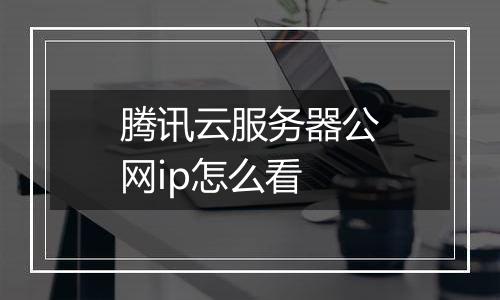 腾讯云服务器公网ip怎么看