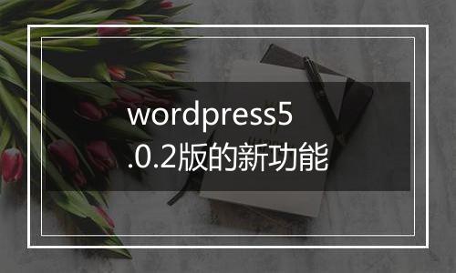 wordpress5.0.2版的新功能