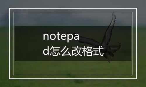notepad怎么改格式