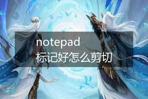 notepad标记好怎么剪切