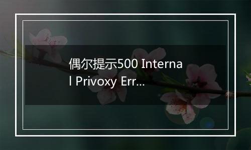 偶尔提示500 Internal Privoxy Error