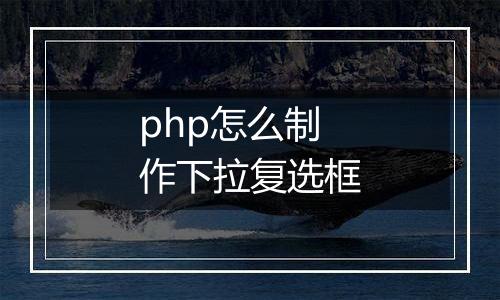 php怎么制作下拉复选框