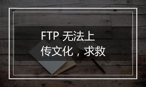 FTP 无法上传文化,求救