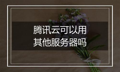 腾讯云可以用其他服务器吗
