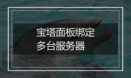 宝塔面板绑定多台服务器