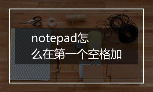 notepad怎么在第一个空格加