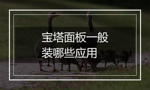 宝塔面板一般装哪些应用