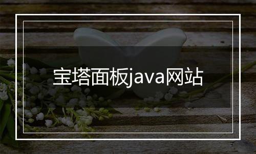 宝塔面板java网站