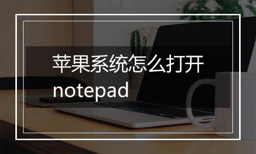 苹果系统怎么打开notepad