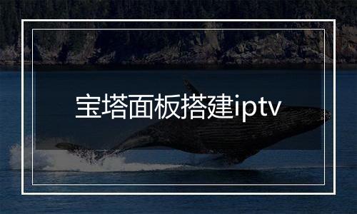 宝塔面板搭建iptv