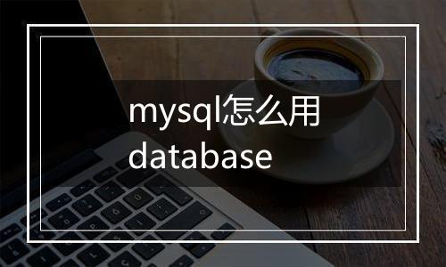 mysql怎么用database