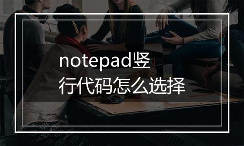 notepad竖行代码怎么选择