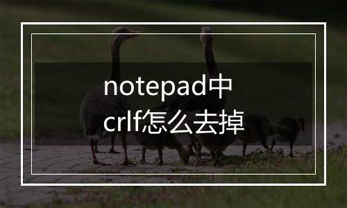 notepad中crlf怎么去掉