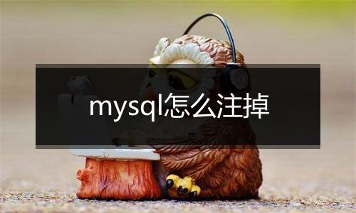 mysql怎么注掉