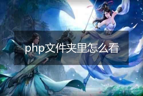 php文件夹里怎么看