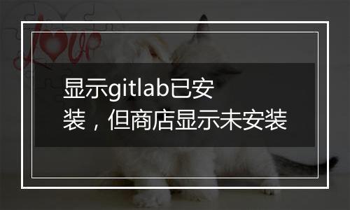 显示gitlab已安装,但商店显示未安装
