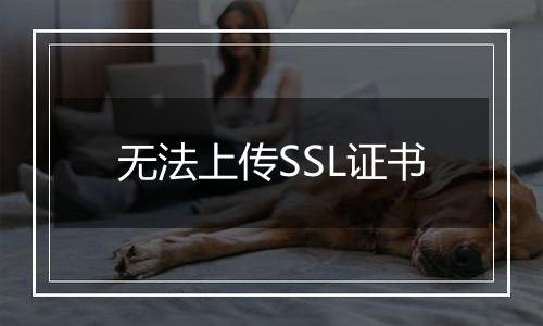 无法上传SSL证书