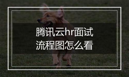腾讯云hr面试流程图怎么看