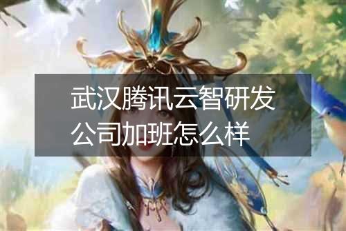 武汉腾讯云智研发公司加班怎么样