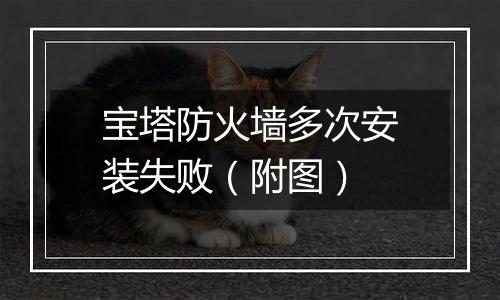 宝塔防火墙多次安装失败(附图)