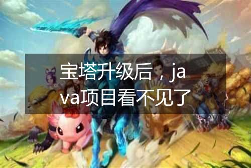 宝塔升级后,java项目看不见了