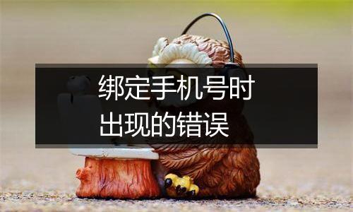 绑定手机号时出现的错误