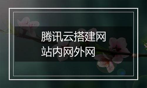 腾讯云搭建网站内网外网