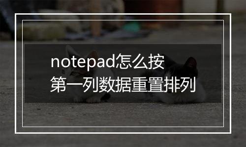 notepad怎么按第一列数据重置排列