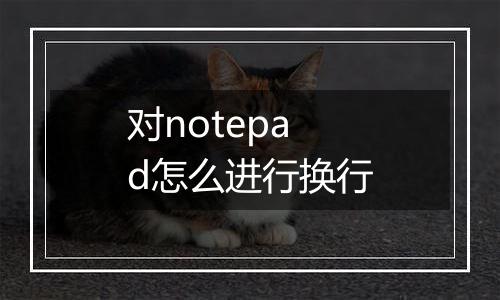 对notepad怎么进行换行