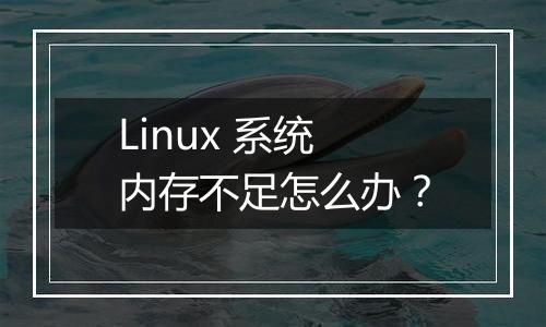 Linux 系统内存不足怎么办?