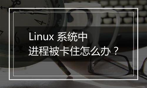 Linux 系统中进程被卡住怎么办?