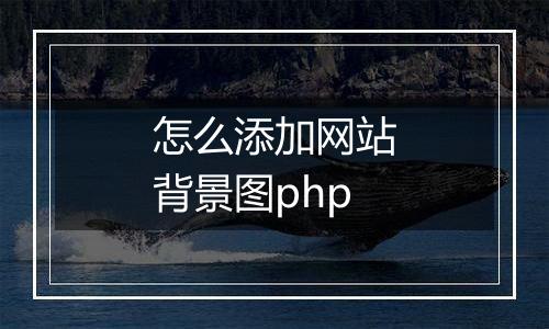 怎么添加网站背景图php