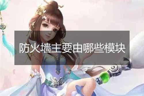 防火墙主要由哪些模块