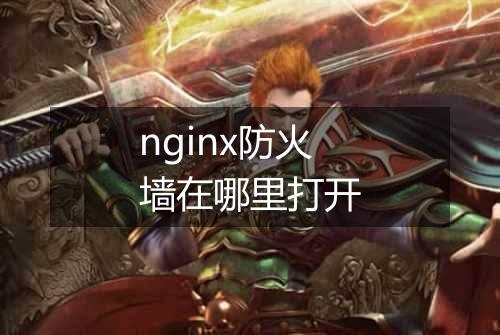 nginx防火墙在哪里打开