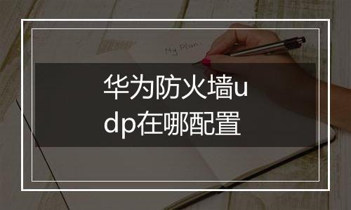 华为防火墙udp在哪配置